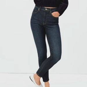 The Authentic Stretch High-Rise Skinny  29 Ankle / Deep Indigo